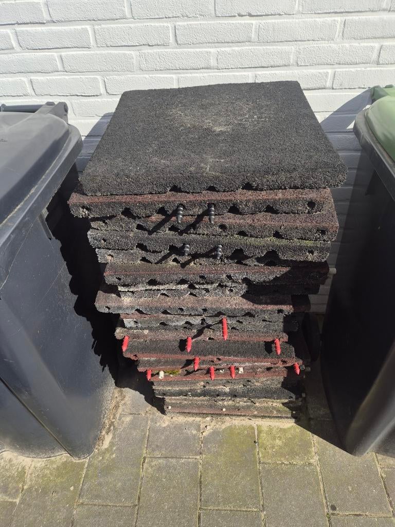 Rubberen tuintegels, Tuin en Terras, Tegels en Klinkers, Ophalen of Verzenden, Rubber, Overige typen