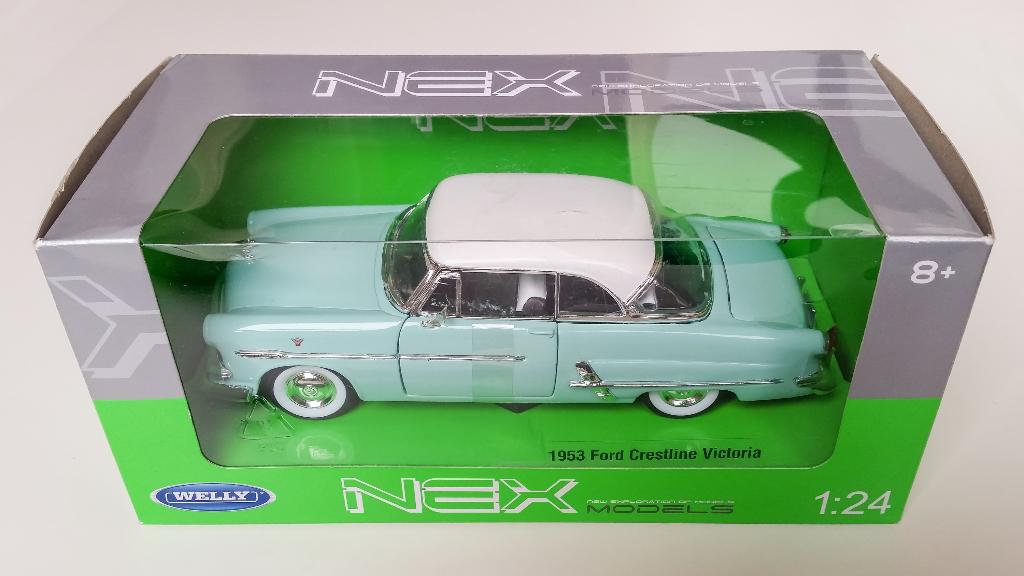 Ford Crestline Victoria 1953 1:24, Verzenden, Nieuw, Auto, Welly