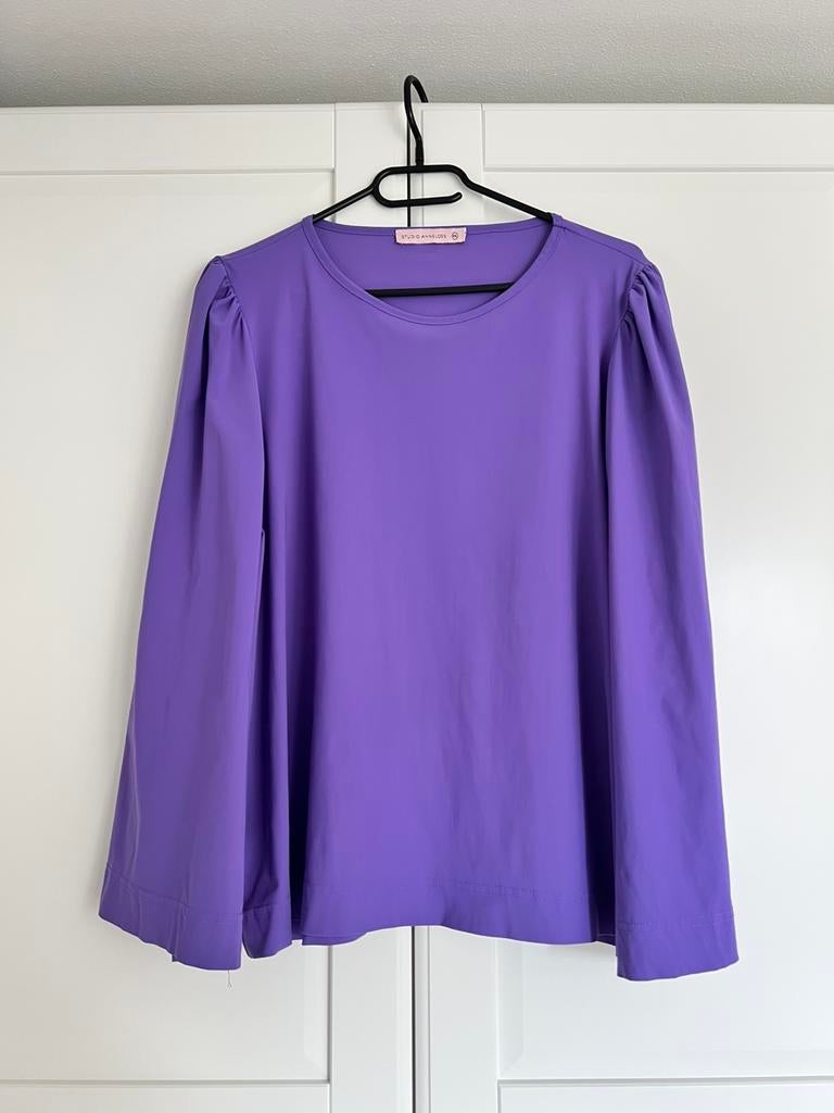 Studio anneloes eloise blouse XXL purple/lila travelstof, Paars, Maat 46/48 (XL) of groter, Ophalen of Verzenden, Zo goed als nieuw