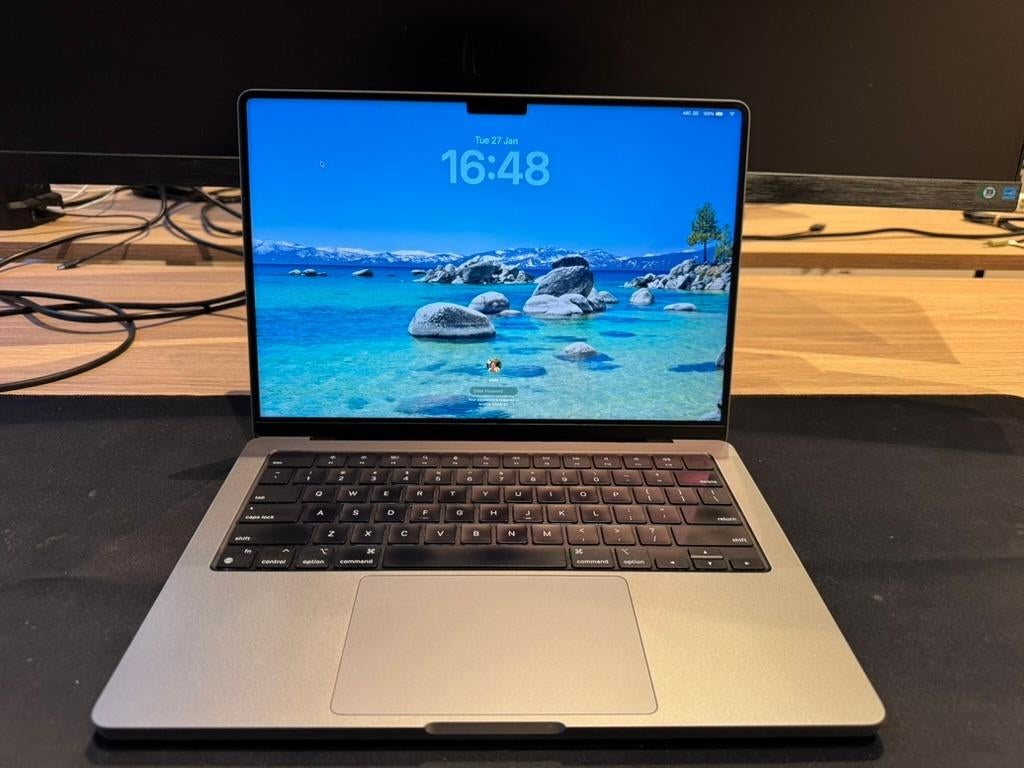 Apple MacBook Pro 14-inch M1 Pro (2021), 16GB, space grey, Computers en Software, Apple Macbooks, Qwerty, Overige groottes, 512 GB