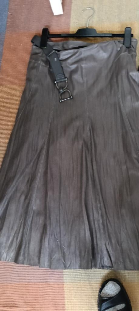 Gerry Weber gevoerde rok maat 44 taupe slangenleer, Kleding | Dames, Maat 42/44 (L), Ophalen of Verzenden, Zo goed als nieuw, Gerry Weber