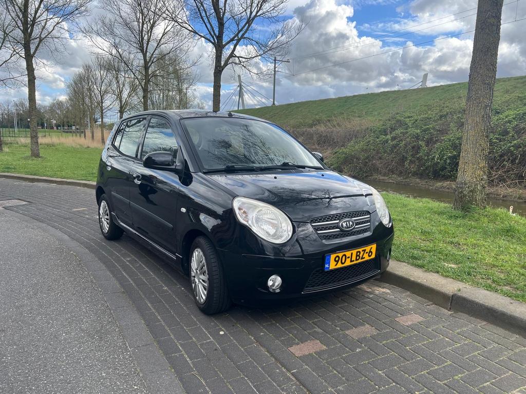 Kia Picanto 1.0 2010 Zwart, Auto's, Kia, 4 cilinders, 400 kg, Zwart, Origineel Nederlands