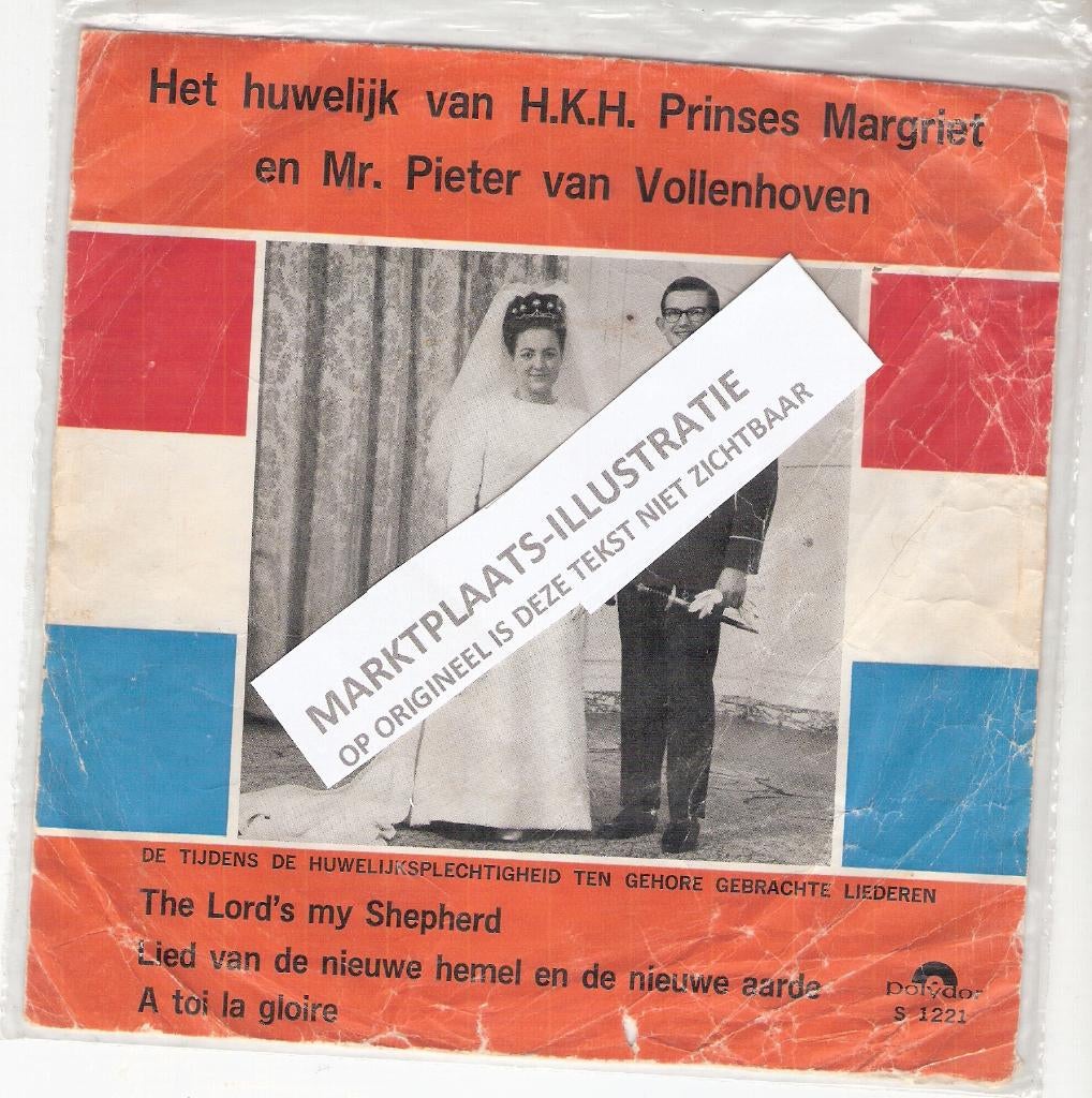 Huwelijk Margriet & Pieter- Vinyl EP 1967 VERZENDEN/OPHALEN, Ophalen, Gebruikt, Overige typen
