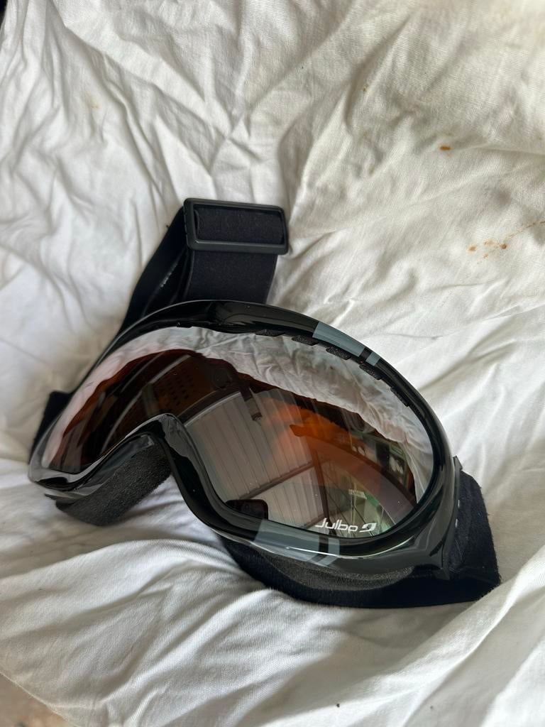 Julbo Skibril - Zwart met Oranje/Zilveren Lens, Kleding | Dames, Ophalen of Verzenden, Zo goed als nieuw, Maat 46/48 (XL) of groter