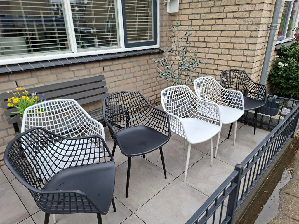 Kwantum kuipstoel Webbing 6 stuks, Tuin en Terras, Tuinstoelen, Ophalen of Verzenden, Zo goed als nieuw, Kunststof