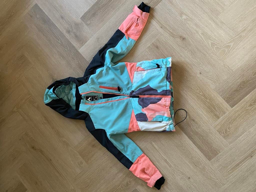 Ski jas en broek - Kleurrijk skipak, Ophalen, Zo goed als nieuw, Maat 34 (XS) of kleiner, Pak