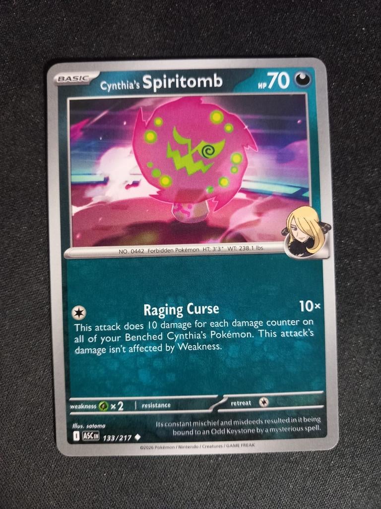 Pokemon Cynthia's Spiritomb 133/217 Ascended Heroes NM, Verzenden, Zo goed als nieuw, Losse kaart