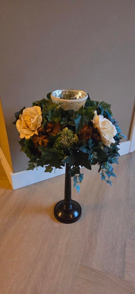 Windlicht / vaas met bloemstuk, Ophalen, Gebruikt