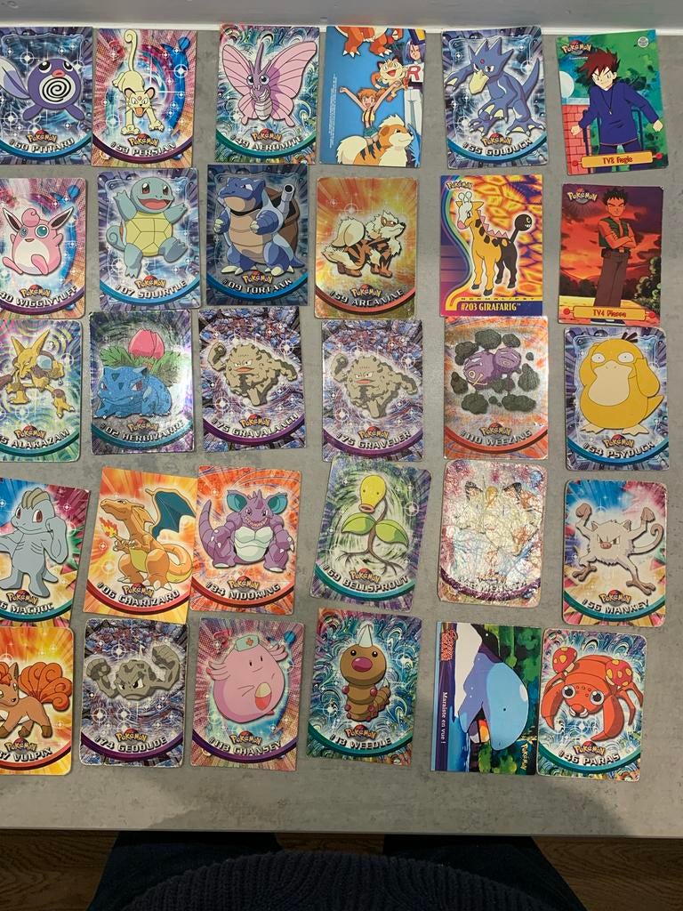 Pokémon Topps TV Serie Kaarten - Diverse Collectie, Ophalen of Verzenden, Gebruikt, Meerdere kaarten