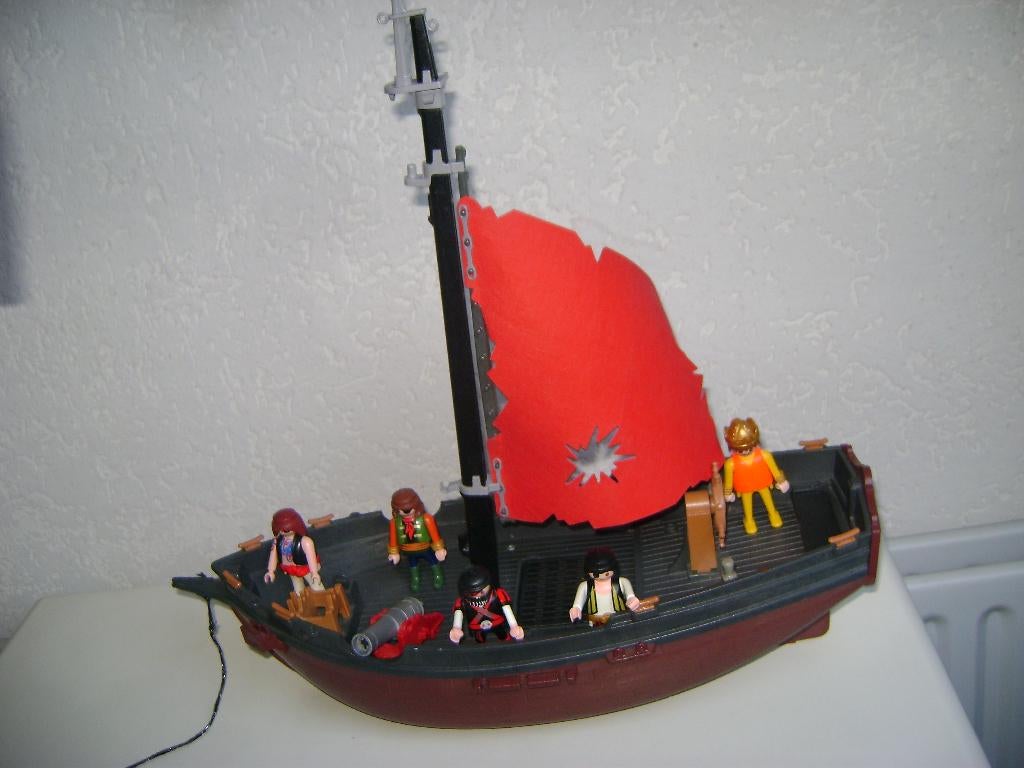 playmobiel boot en5 piraten 41lx18hoog niet helemaalcompleet, Kinderen en Baby's, Speelgoed | Playmobil, Ophalen of Verzenden