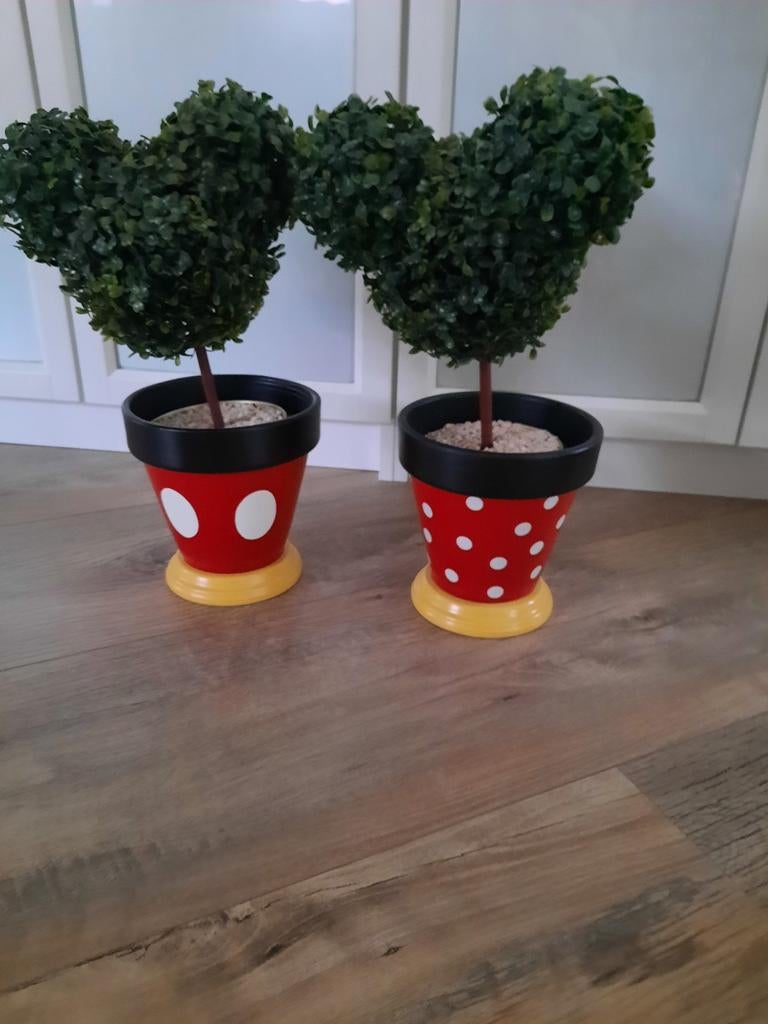 Disney bloempotten, Tuin en Terras, Bloempotten, Rond, Ophalen of Verzenden, Aardewerk, Minder dan 40 cm
