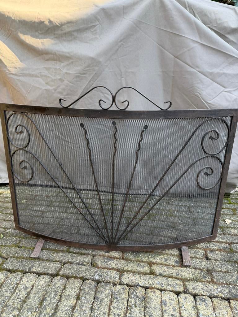 Openhaard scherm, Spatscherm, Vonkenscherm, Ophalen, Gebruikt, Vrijstaande haard, Houthaard