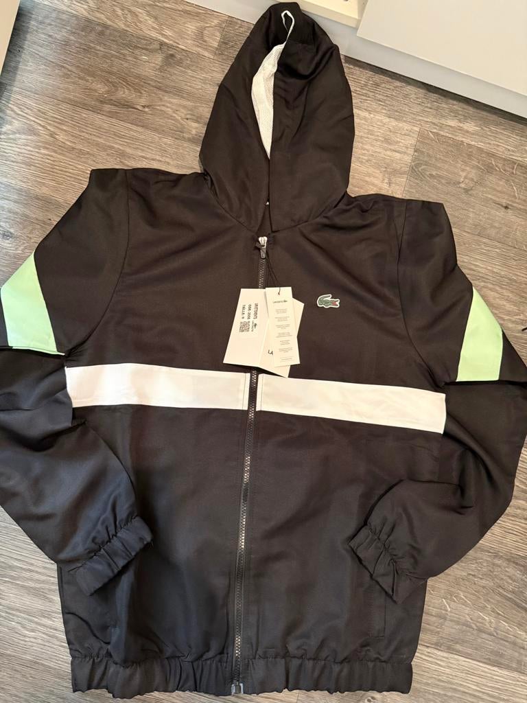 Lacoste hooded trainingspak M, Maat 48/50 (M), Zwart, Nieuw, Ophalen of Verzenden