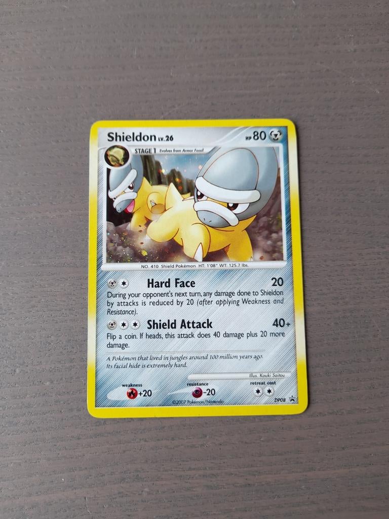 2007 promo dp08 shieldon holo, Ophalen of Verzenden, Gebruikt, Losse kaart, Foil