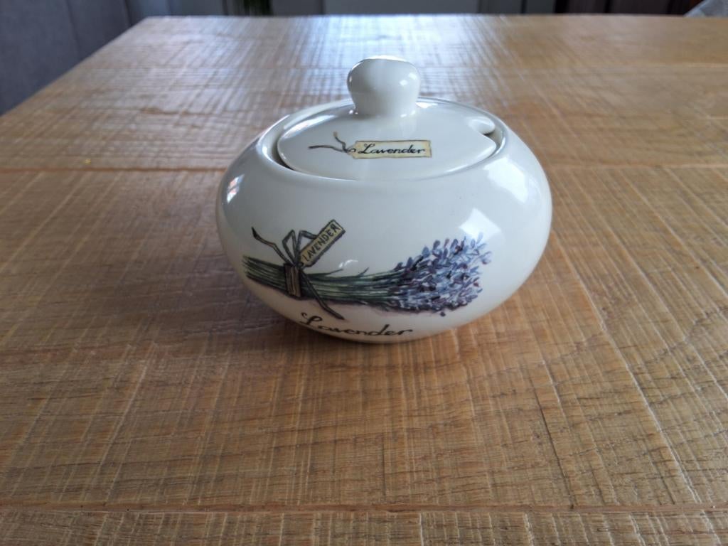Suikerpot Jet ter Stege Lavendel, Keramiek, Overige typen, Ophalen of Verzenden, Zo goed als nieuw