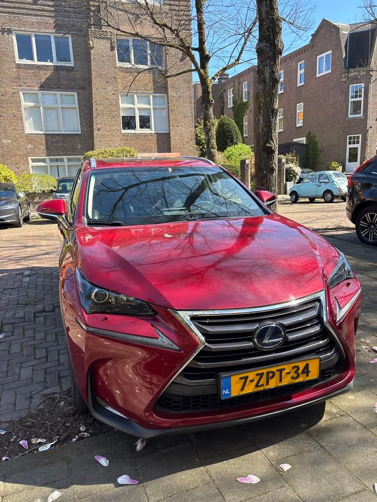 Lexus NX 300H 2.5 E-cvt 2WD 2015 Rood, Auto's, Lexus, Particulier, NX, Achteruitrijcamera, Adaptive Cruise Control, Airbags, Airconditioning
