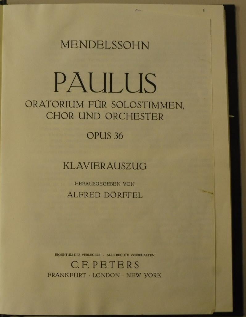 Paulus Oratorium, Koor, Klassiek, Ophalen of Verzenden, Zo goed als nieuw