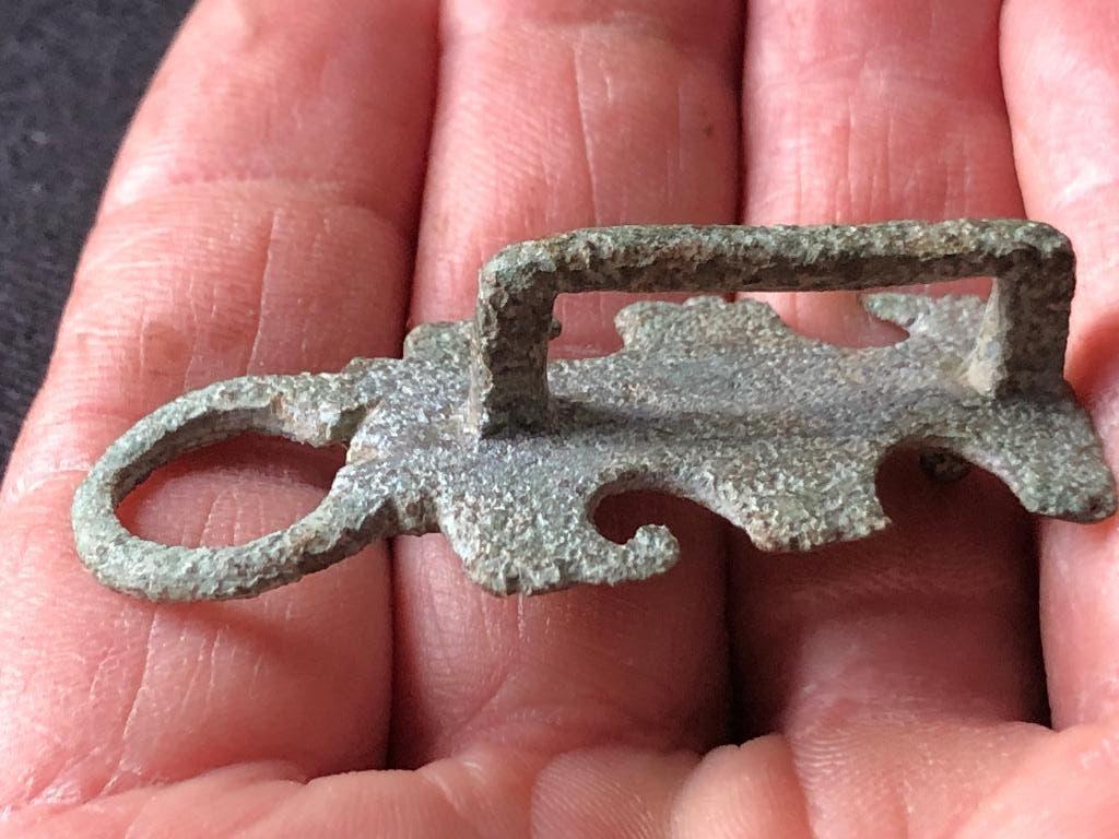 BODEMVONDST Romeinse RIEMGESP brons apart model COMPLEET, Ophalen of Verzenden