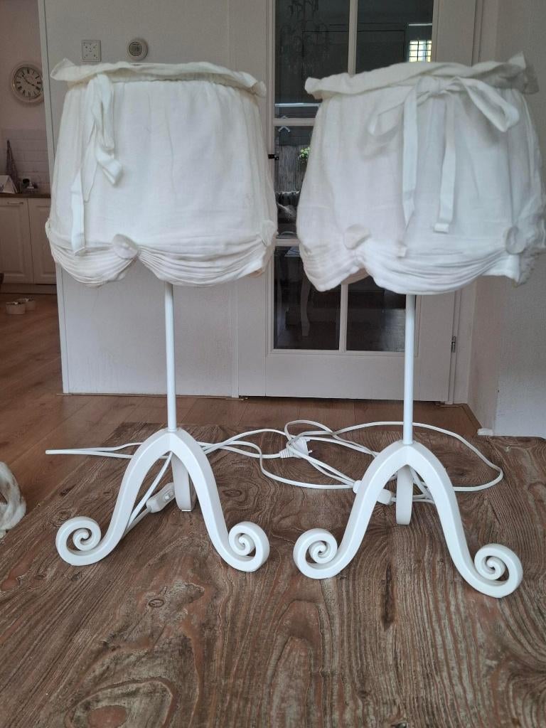 landelijke brocante tafellampen, Ophalen, Gebruikt, Stof, Landelijk Brocante tafellampen