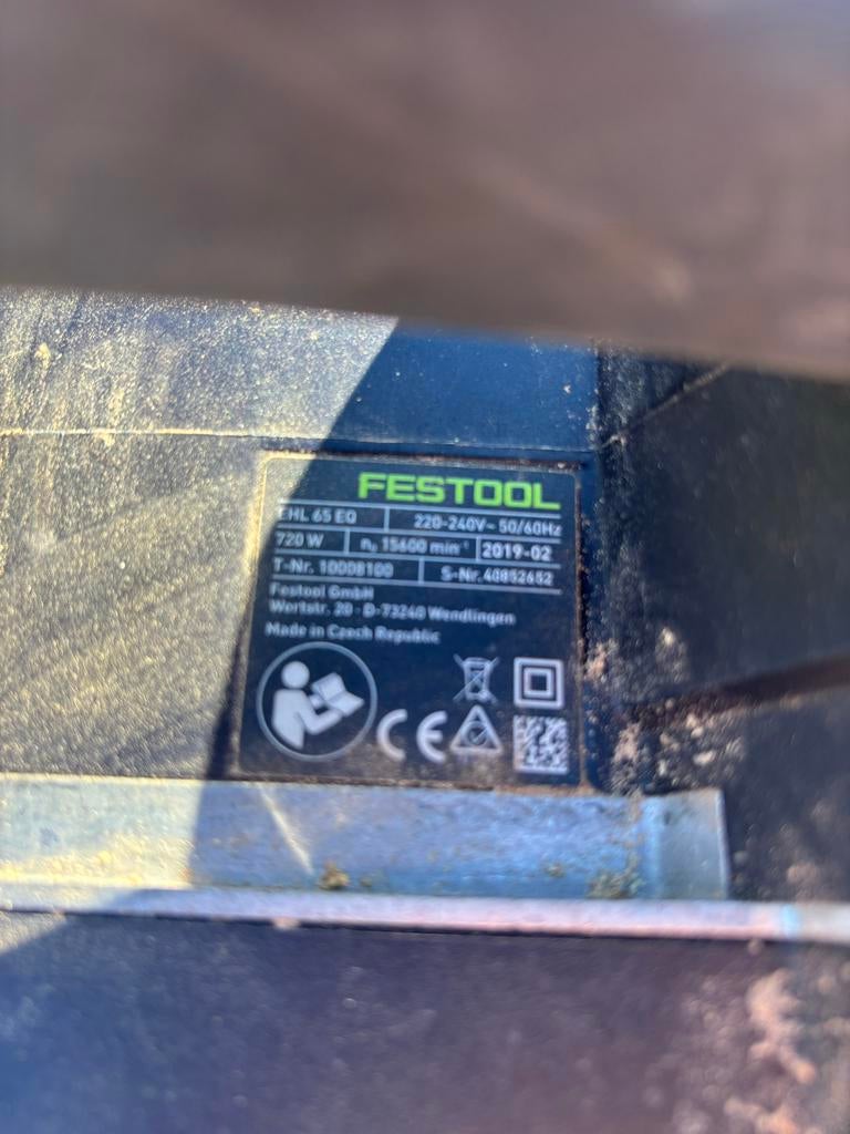Festool Schaafmachine EHL 65 EQ met koffer, Doe-het-zelf en Verbouw, Schaafmachines, Ophalen of Verzenden, Gebruikt, Elektrisch