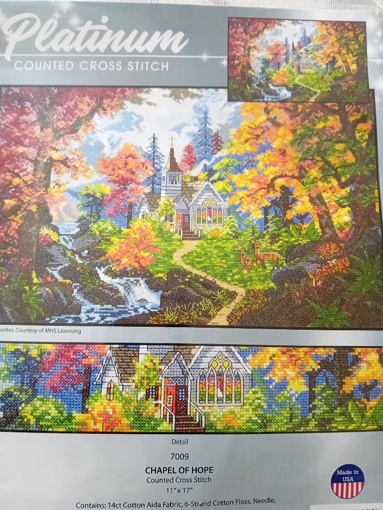 Borduurpakket Chapel of Hope van Janlynn, Hobby en Vrije tijd, Borduren en Borduurmachines, Ophalen of Verzenden, Nieuw, Borduurpakket