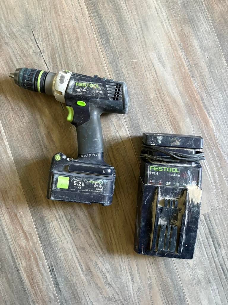Festool PDC 18/4 klopboormachine met accu en oplader, Doe-het-zelf en Verbouw, Gereedschap | Boormachines, Ophalen, Zo goed als nieuw