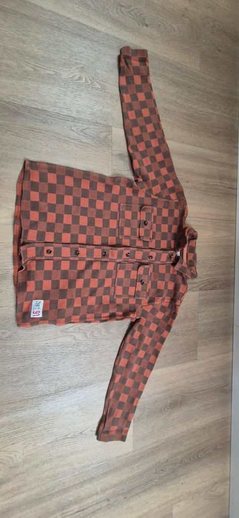 Leuke noppies houthakkers blouse, maat 128, Overhemd of Blouse, Ophalen of Verzenden, Zo goed als nieuw, Jongen