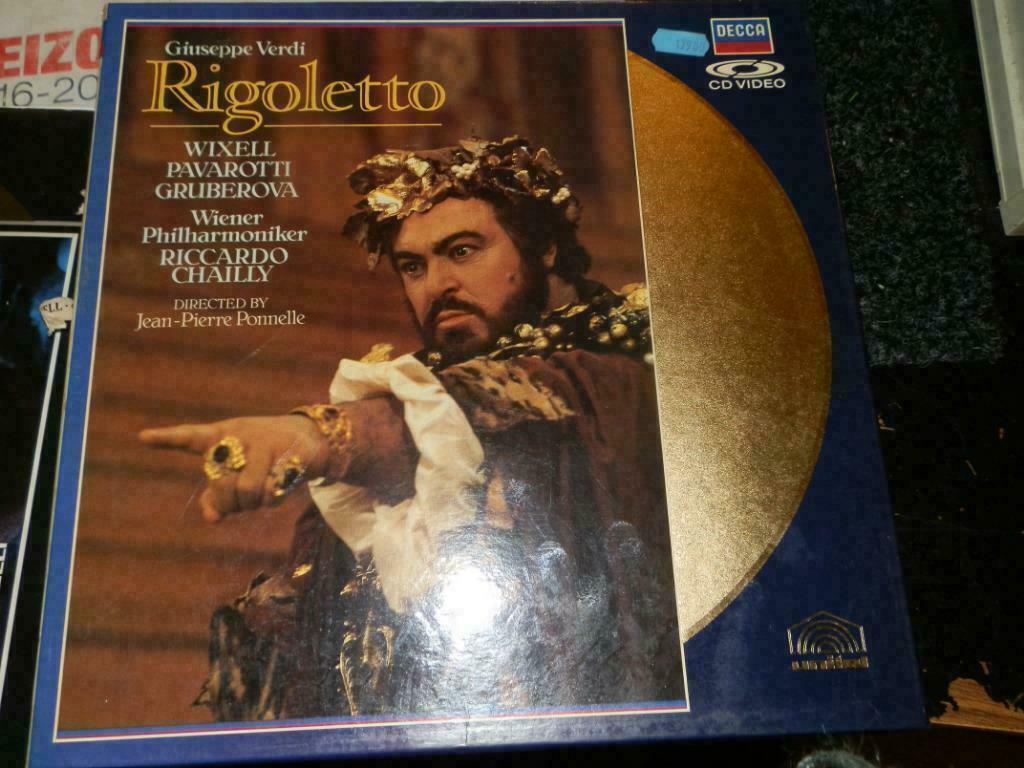 Laserdisc cd video Giuseppe Verdi Rigolette Pavaroti, Ophalen of Verzenden