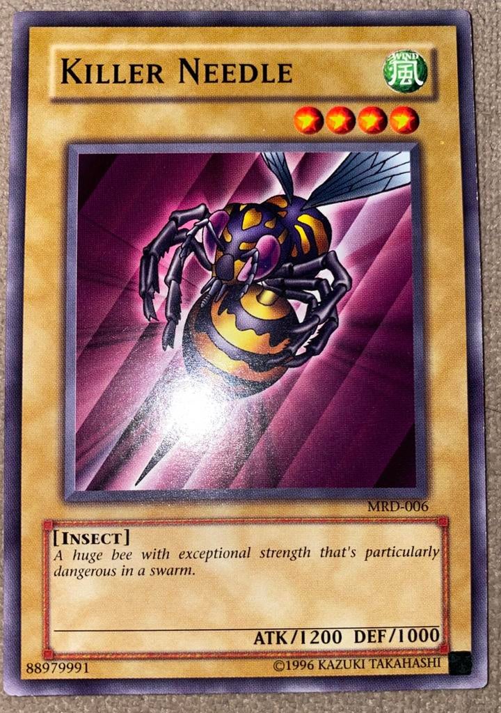 Yu-Gi-Oh! Misprint Killer Needle MRD Old US Print !, Ophalen of Verzenden, Zo goed als nieuw, Losse kaart
