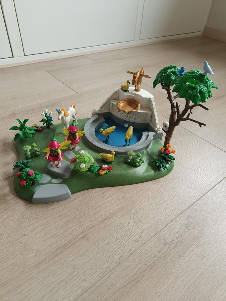 Playmobil fontein met eenhoorn en boswezens, Ophalen of Verzenden