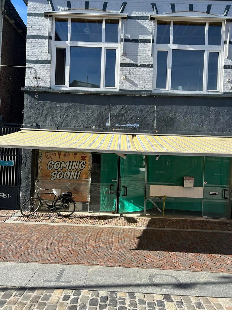 knikarmscherm, zonnescherm 7,  84 cm, voor winkel/horeca, Gebruikt, 450 cm of meer, Ophalen of Verzenden, 150 tot 300 cm