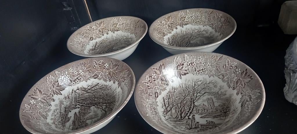 4 schaaltjes castles english ironstone, Antiek en Kunst, Ophalen of Verzenden