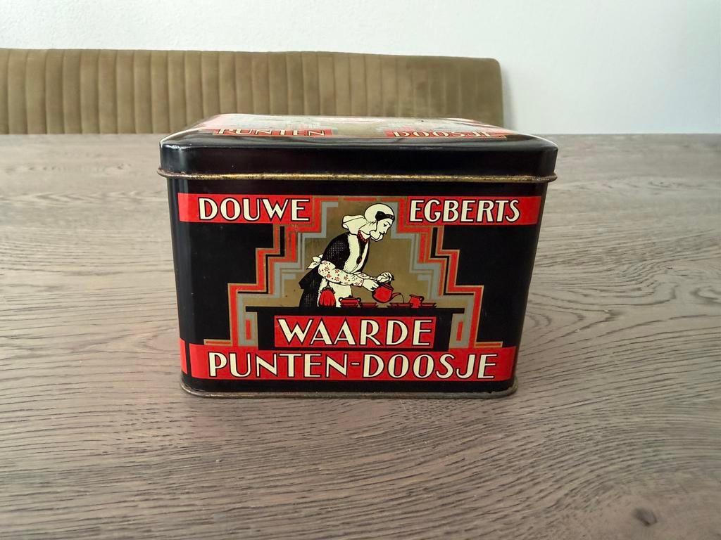Douwe Egberts Puntenbewaarblikje, Ophalen of Verzenden, Zo goed als nieuw, Koffie, Douwe Egberts