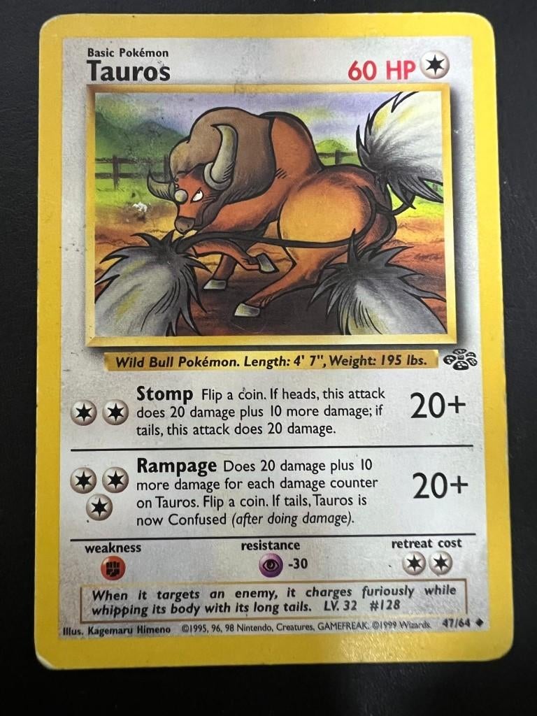 Tauros Jungle, Hobby en Vrije tijd, Verzamelkaartspellen | Pokémon, Ophalen of Verzenden, Zo goed als nieuw, Losse kaart