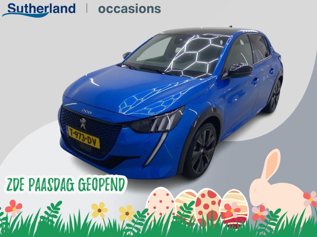 Peugeot e-208 EV GT 350 50 kWh | 48000 KM | Full Options | S, Gebruikt, 351 km, Blauw, Origineel Nederlands