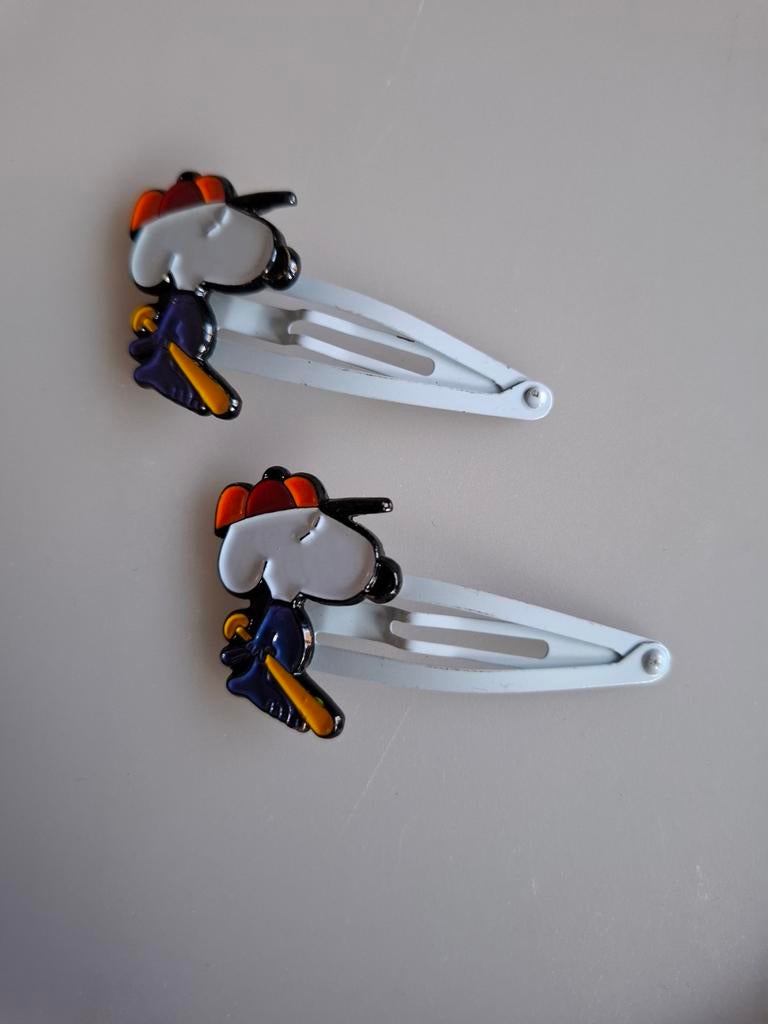 Vintage Snoopy Haarclips met Honkbalpet - Set van 2, Ophalen of Verzenden