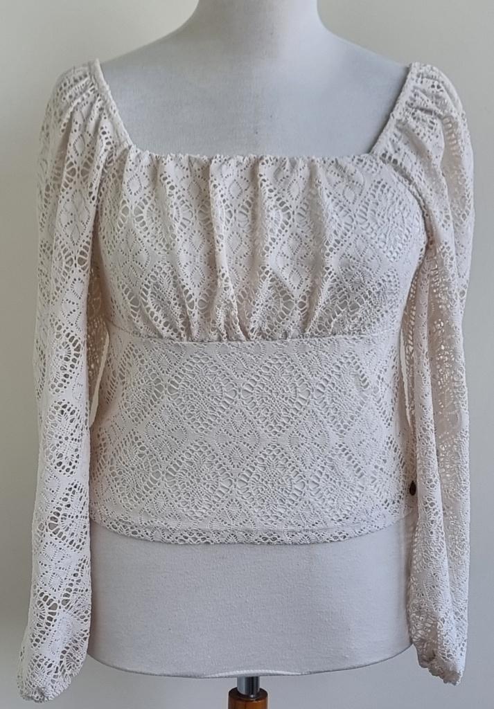 Revelation ecru gehaakte top mt. L, Kleding | Dames, Beige, Maat 42/44 (L), Ophalen of Verzenden, Zo goed als nieuw