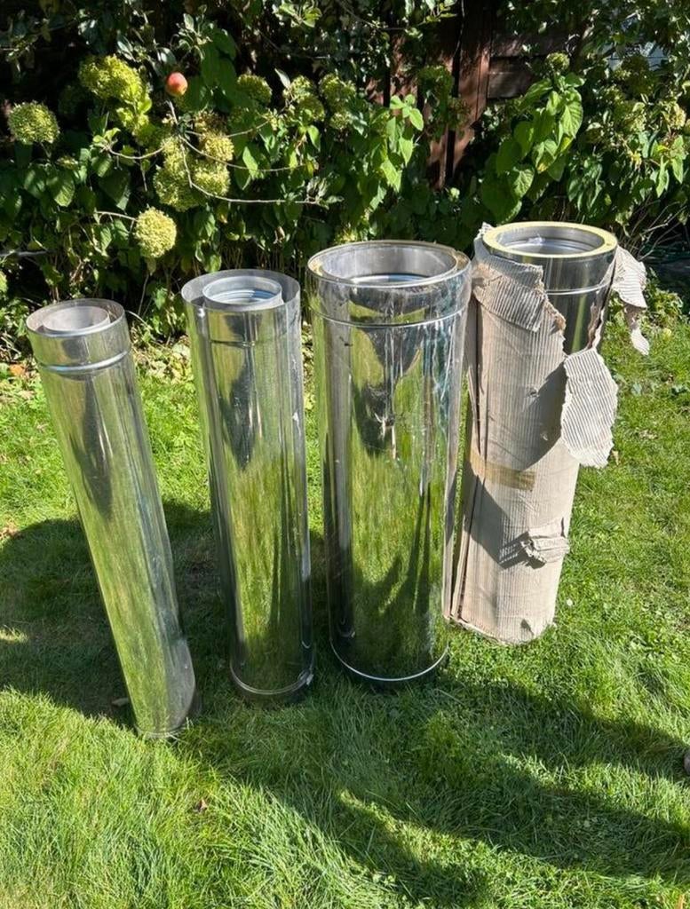 Rookkanalen met accesoires, Huis en Inrichting, Kachels, Ophalen of Verzenden, Zo goed als nieuw, Hout, Houtkachel