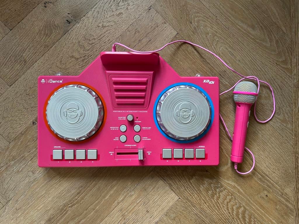 Idance roze DJ party set model XD101, Ophalen of Verzenden, Zo goed als nieuw, Draaitafel, Overige merken