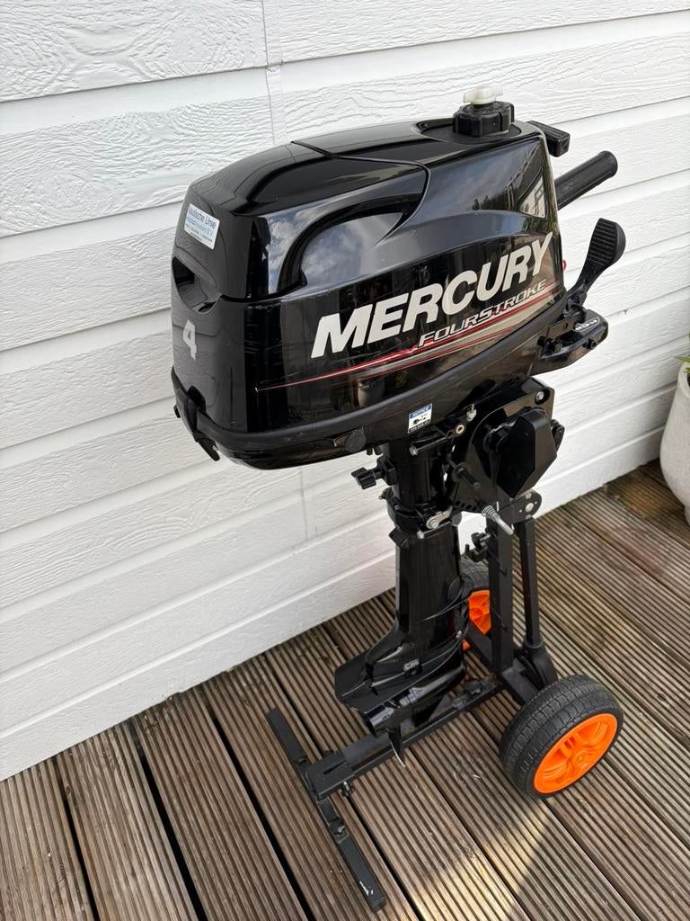 Mercury 4 pk 4 takt buitenboordmotor kortstaart, Watersport en Boten, Ophalen, Gebruikt, Minder dan 5 pk, Viertaktmotor