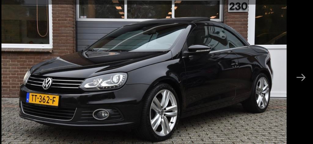 Volkswagen EOS 1.4 160pk black edition. UNIEK IN ZIJN SOORT, Euro 5, Achterwielaandrijving, Zwart, 4 cilinders