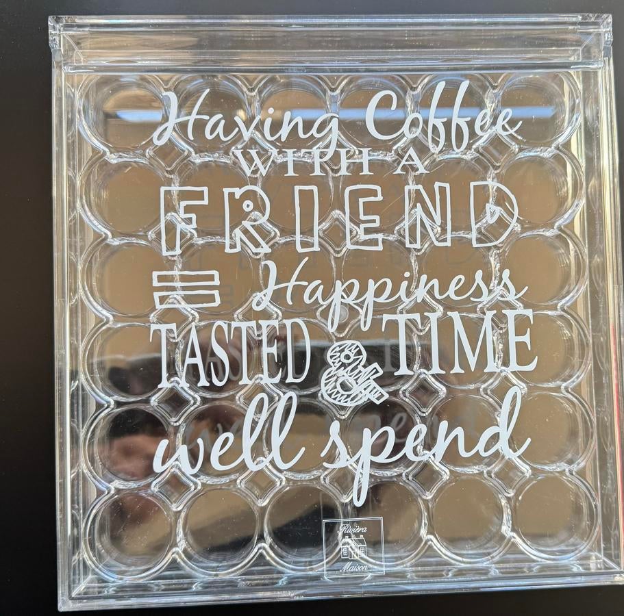 Nespresso cups houder Riviera Maison, Kunststof, Ophalen of Verzenden, Zo goed als nieuw, Voorraadpot