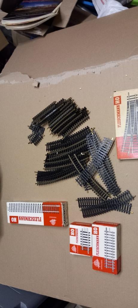 Te koop 200 delige partij fleischmann modelrail en wissels, Gebruikt, Gelijkstroom, Verzenden, Fleischmann