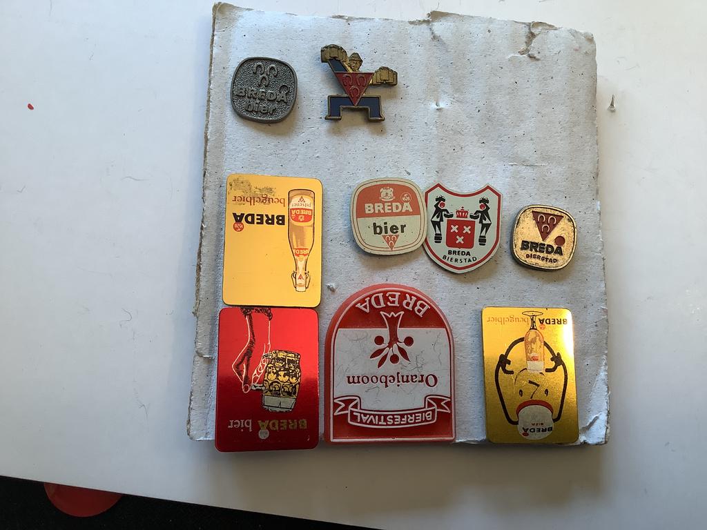 9 speldjes Breda Bier, Ophalen of Verzenden, Gebruikt, Overige merken