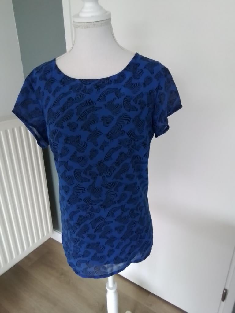 Blauw bloesje, shirt Only Mt M, Kleding | Dames, Blouses en Tunieken, Maat 38/40 (M), Only, Blauw, Ophalen of Verzenden