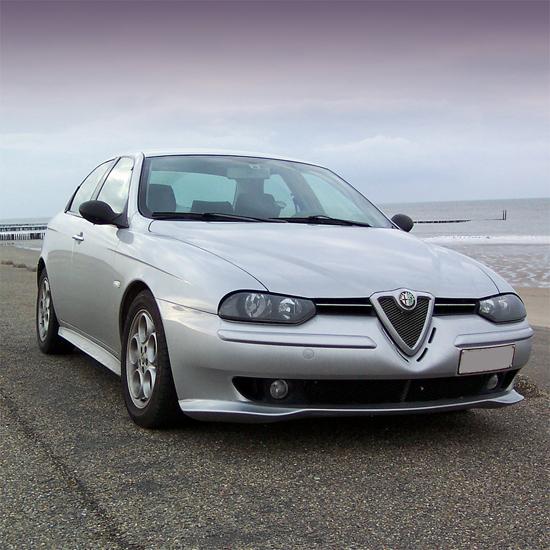 Alfa Romeo 156 Zender Frontsplitter Zwart, Ophalen, Gebruikt