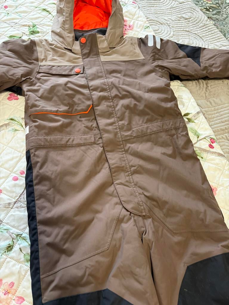 H&M Skipak zwart bruin oranje voering - Maat 116, Ophalen of Verzenden, Gebruikt, Jongen of Meisje, Setje