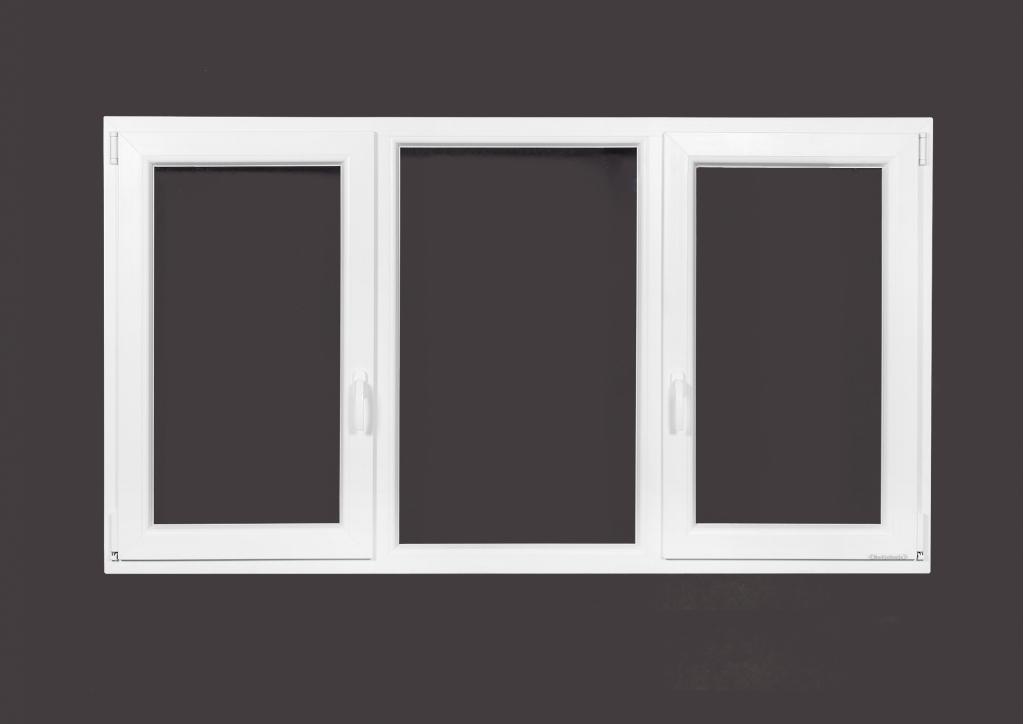 Kunststof antraciet kozijn b200 x h110 dk-v-dk RAL 7016, Niet ingevuld, Kunststof, Overige typen, Niet ingevuld