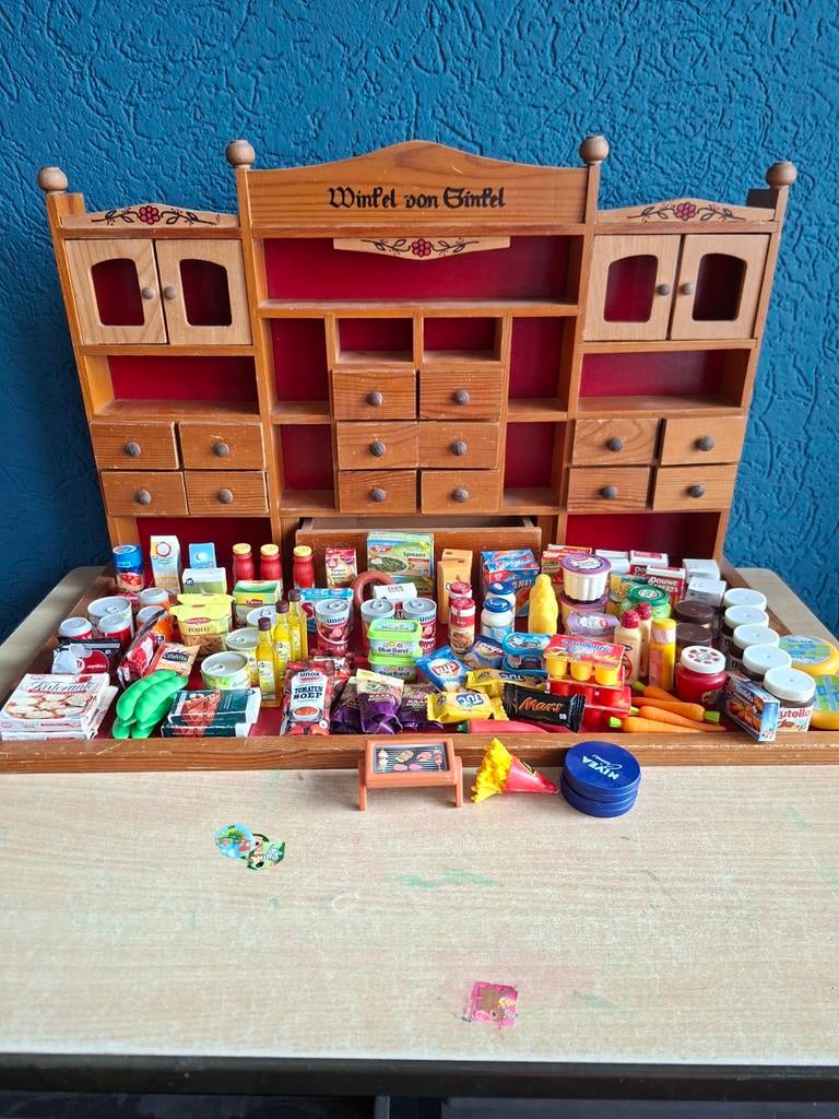 Vintage houten Winkel van Sinkel + veel accessoires, Ophalen of Verzenden, Poppenhuis