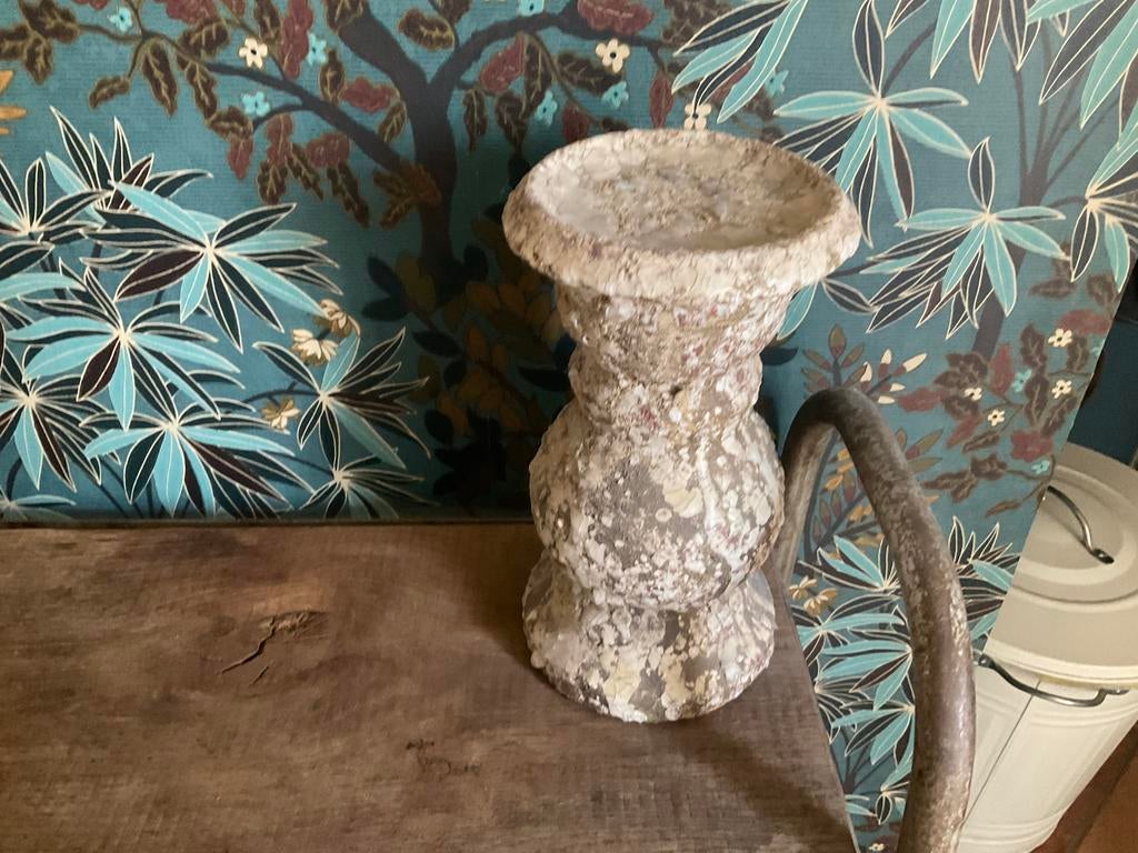 Sfeervolle kaarsenstander, Huis en Inrichting, Woonaccessoires | Vazen, Steen, Gebruikt, Overige kleuren, Ophalen of Verzenden